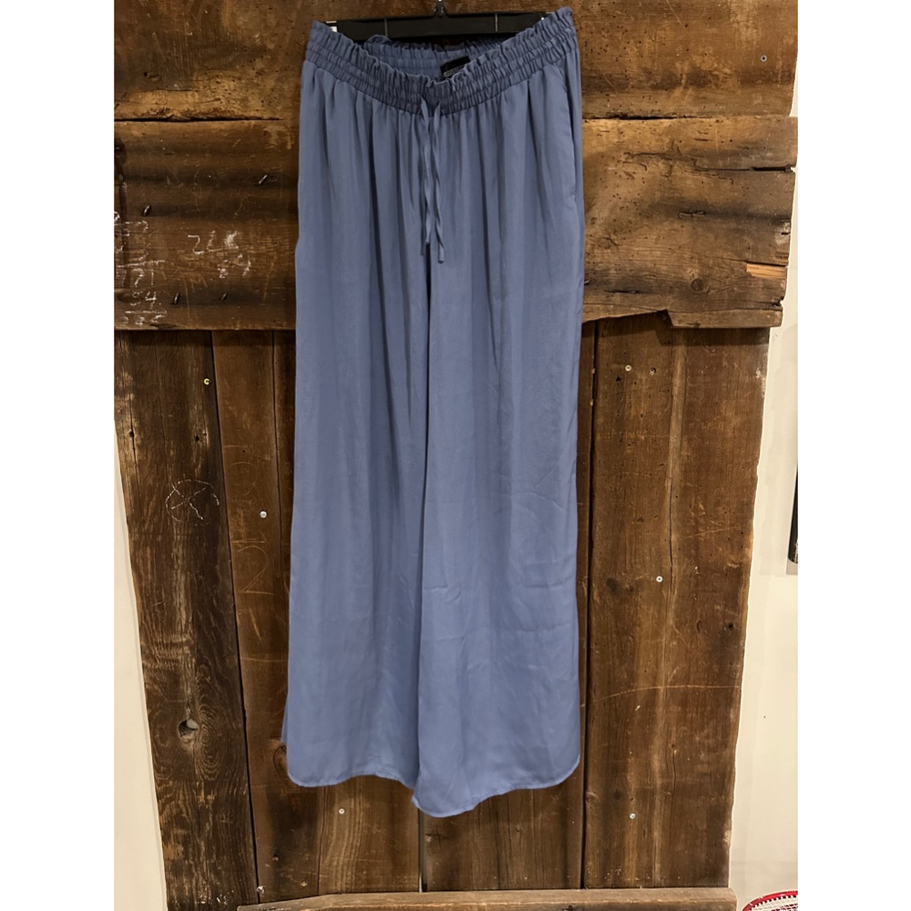 Women’s Dark Purple Summersalt Silky Luxe Palazzo Pants with Ties. Size Small